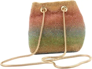 Glamorous Rhinestone Evening Bag Women's Shoulder Bag Storage Bag Bucket Handbag