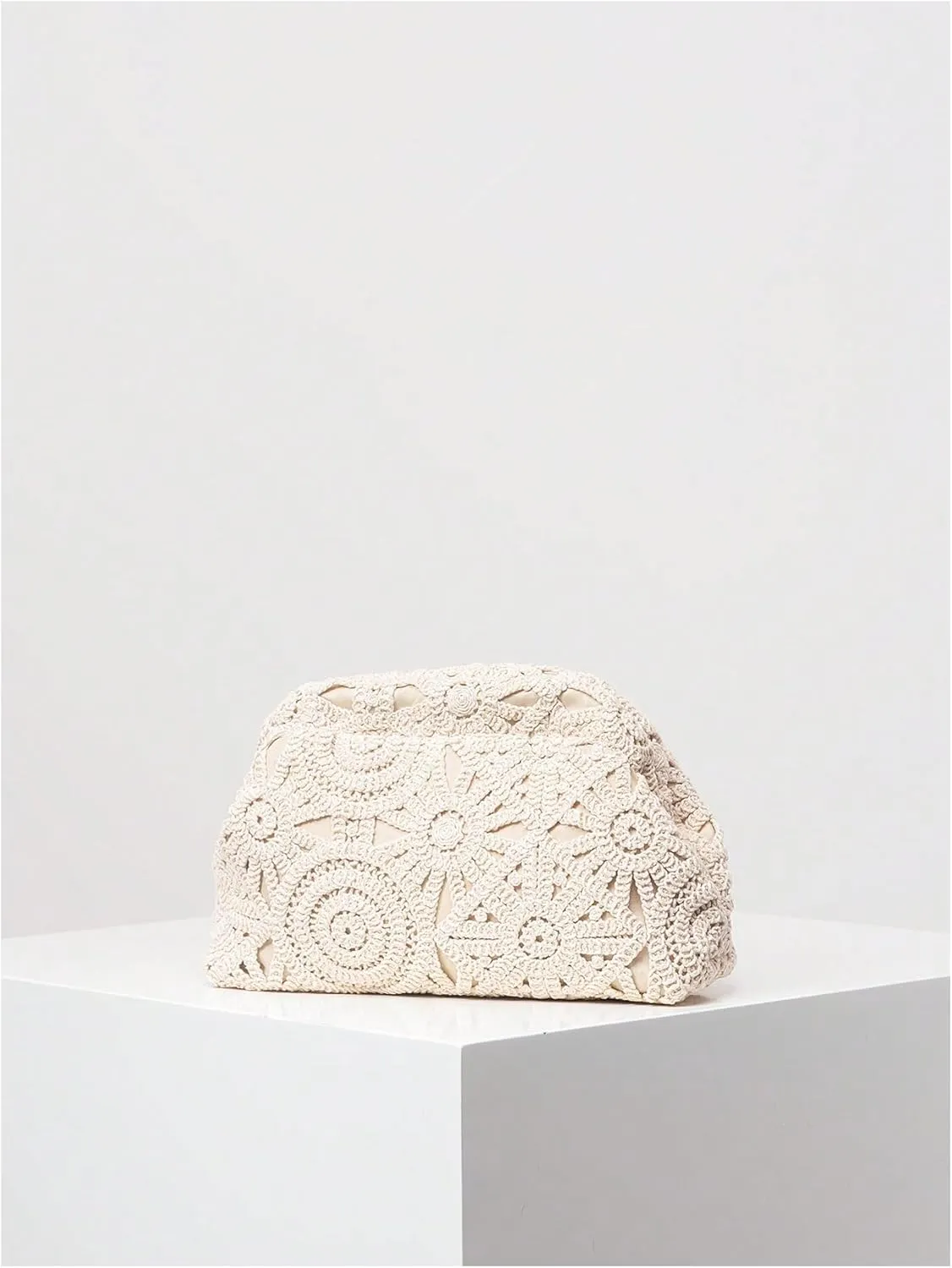 GORGLITTER Women's Crochet Purses Wedding Prom Summer Beach Bag Dumpling Cloud Evening Clutch Purses