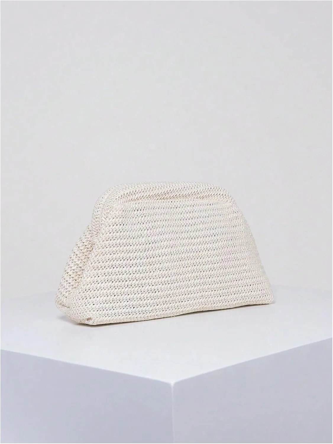 GORGLITTER Women's Crochet Purses Wedding Prom Summer Beach Bag Dumpling Cloud Evening Clutch Purses
