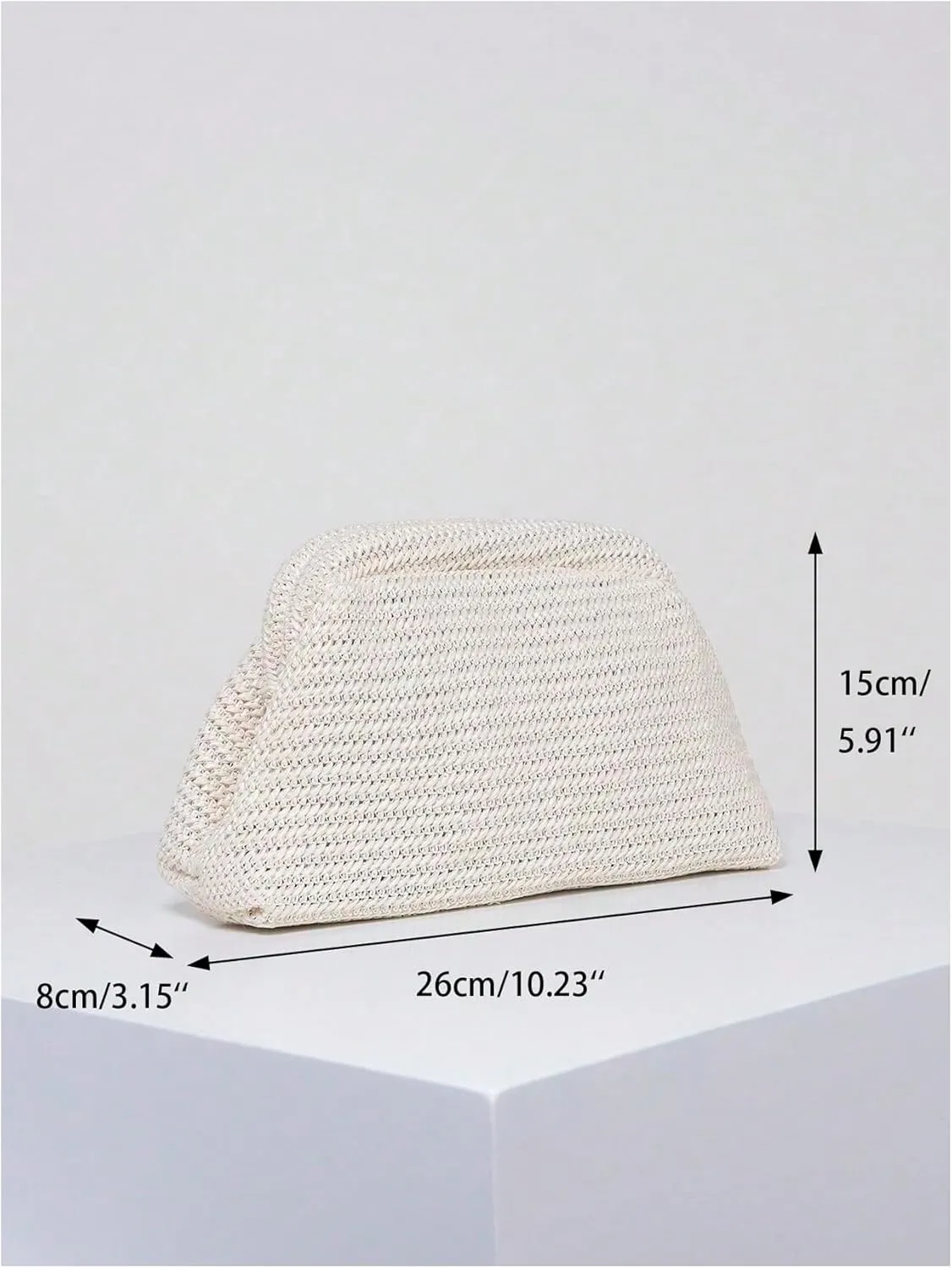 GORGLITTER Women's Crochet Purses Wedding Prom Summer Beach Bag Dumpling Cloud Evening Clutch Purses