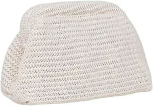 GORGLITTER Women's Crochet Purses Wedding Prom Summer Beach Bag Dumpling Cloud Evening Clutch Purses