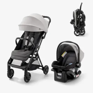 Graco Ready2Jet Travel System – Overhead Friendly Compact Travel Stroller with Automatic Fold and SnugRide Infant Car Seat