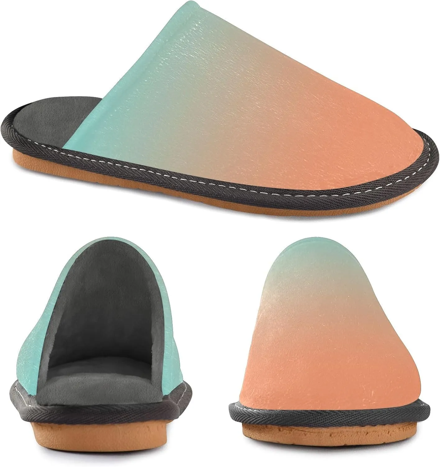 Gradient Travel Slippers Womens Houseshoes Womens Winter Slippers Home Slippers for Men