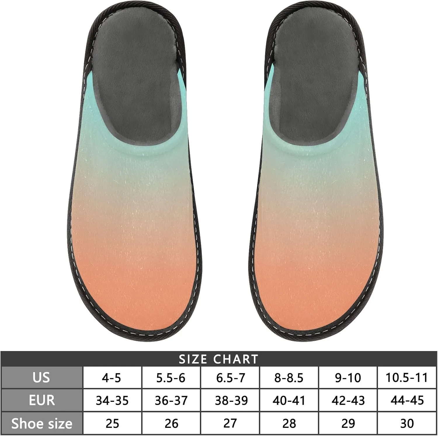 Gradient Travel Slippers Womens Houseshoes Womens Winter Slippers Home Slippers for Men