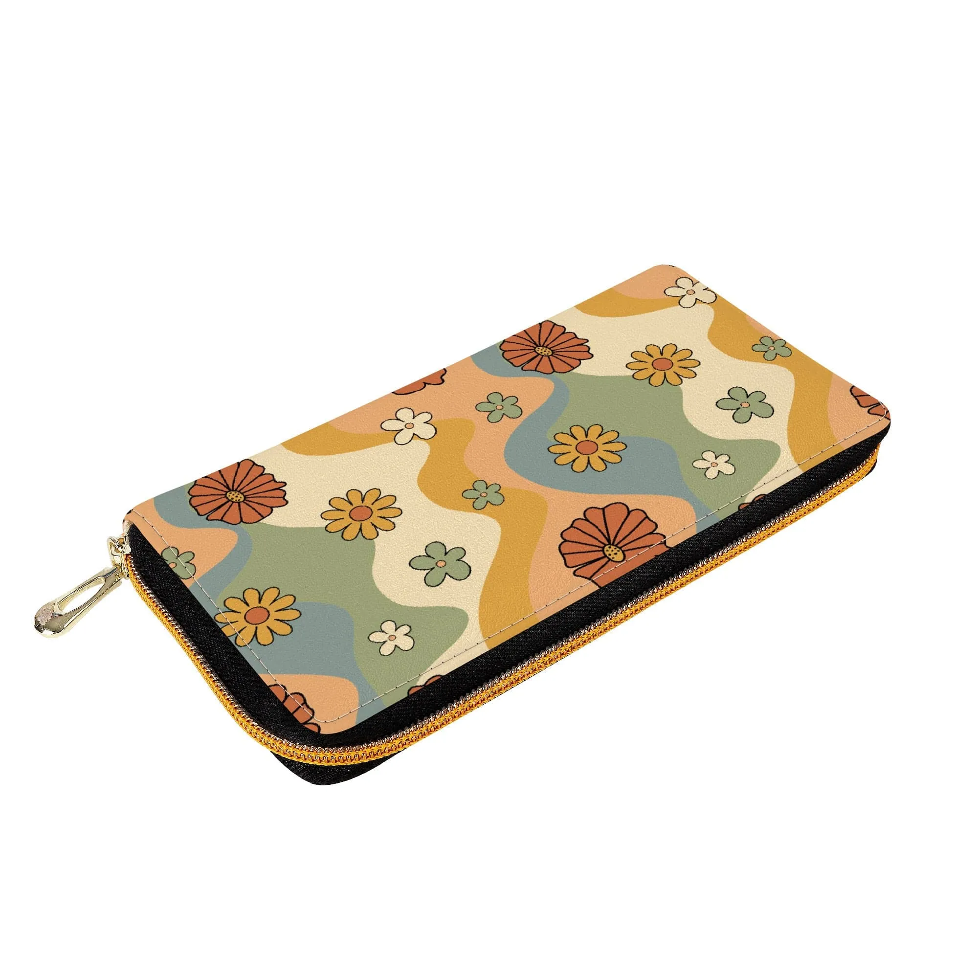 Groovy Daisy Mod Zip-Around Wallet