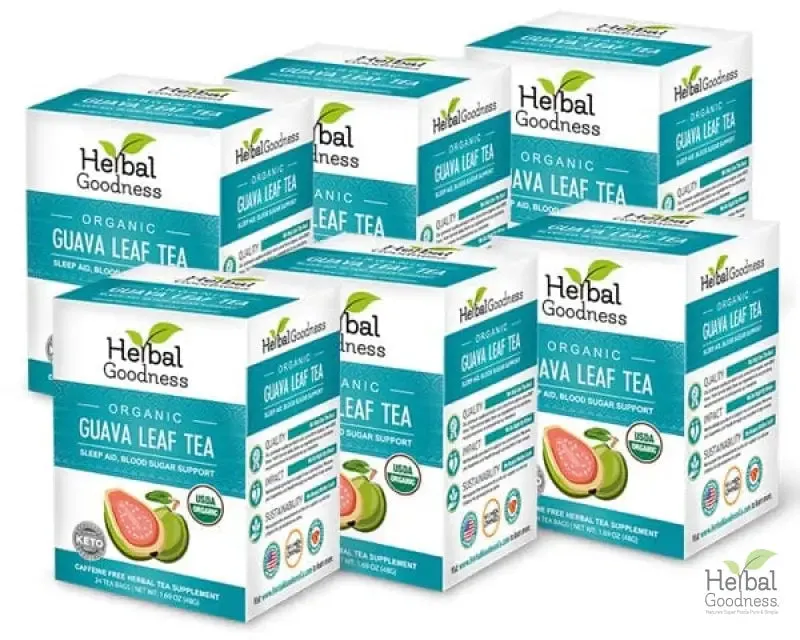 Guava Leaf Tea - Organic - Tea 24/2g - Caffeine-Free & Sustainably Sourced - Herbal Goodness