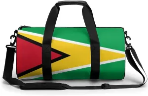 Guyana Flag Large Capacity Gym Bag for Women Men with Wet Pocket Travel Duffel