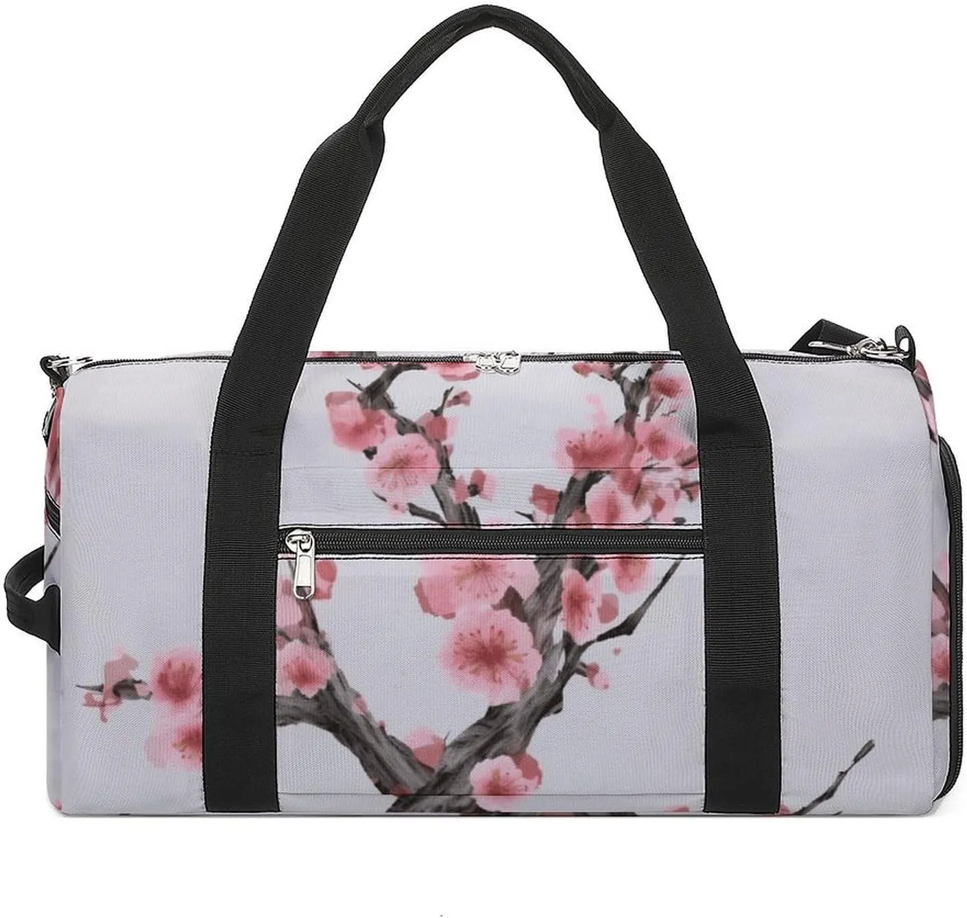 Gym Bag Cherry Blossom Tree Branch Duffel Bag for Men Women Overnight Bag with Shoe Compartment Workout Bags