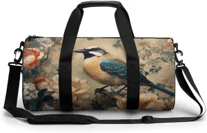 Gym Bag Classical Pattern Flowers Duffel Bag for Men Women Overnight Bag with Shoe Compartment Workout Bags