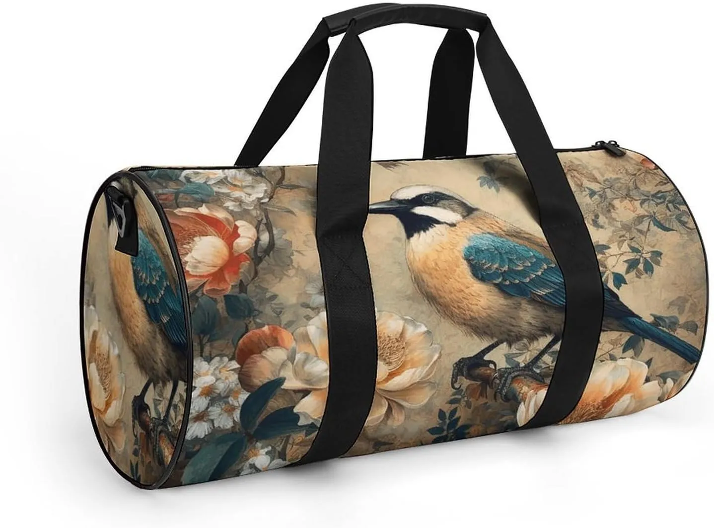 Gym Bag Classical Pattern Flowers Duffel Bag for Men Women Overnight Bag with Shoe Compartment Workout Bags