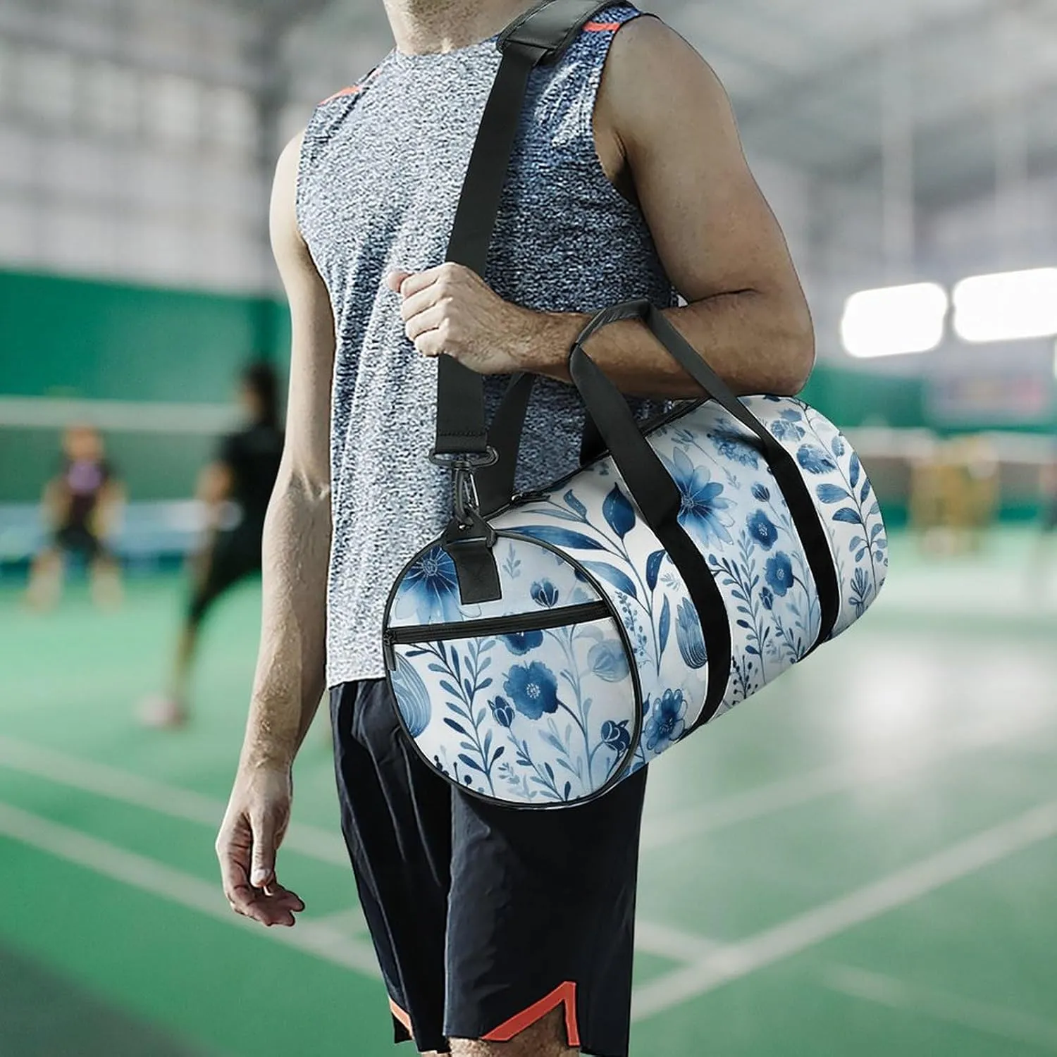 Gym Bag Color Field Painting Style Duffel Bag for Men Women Overnight Bag with Shoe Compartment Workout Bags