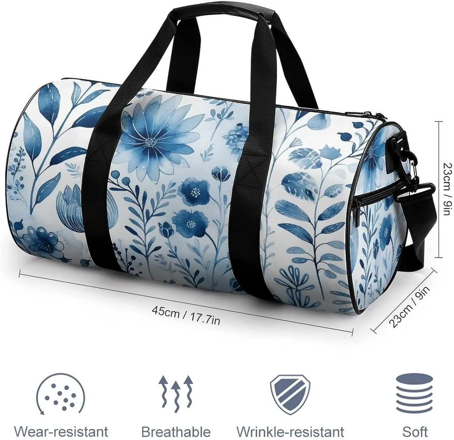 Gym Bag Color Field Painting Style Duffel Bag for Men Women Overnight Bag with Shoe Compartment Workout Bags