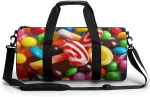 Gym Bag Colorful Candy Duffel Bag for Men Women Overnight Bag with Shoe Compartment Workout Bags