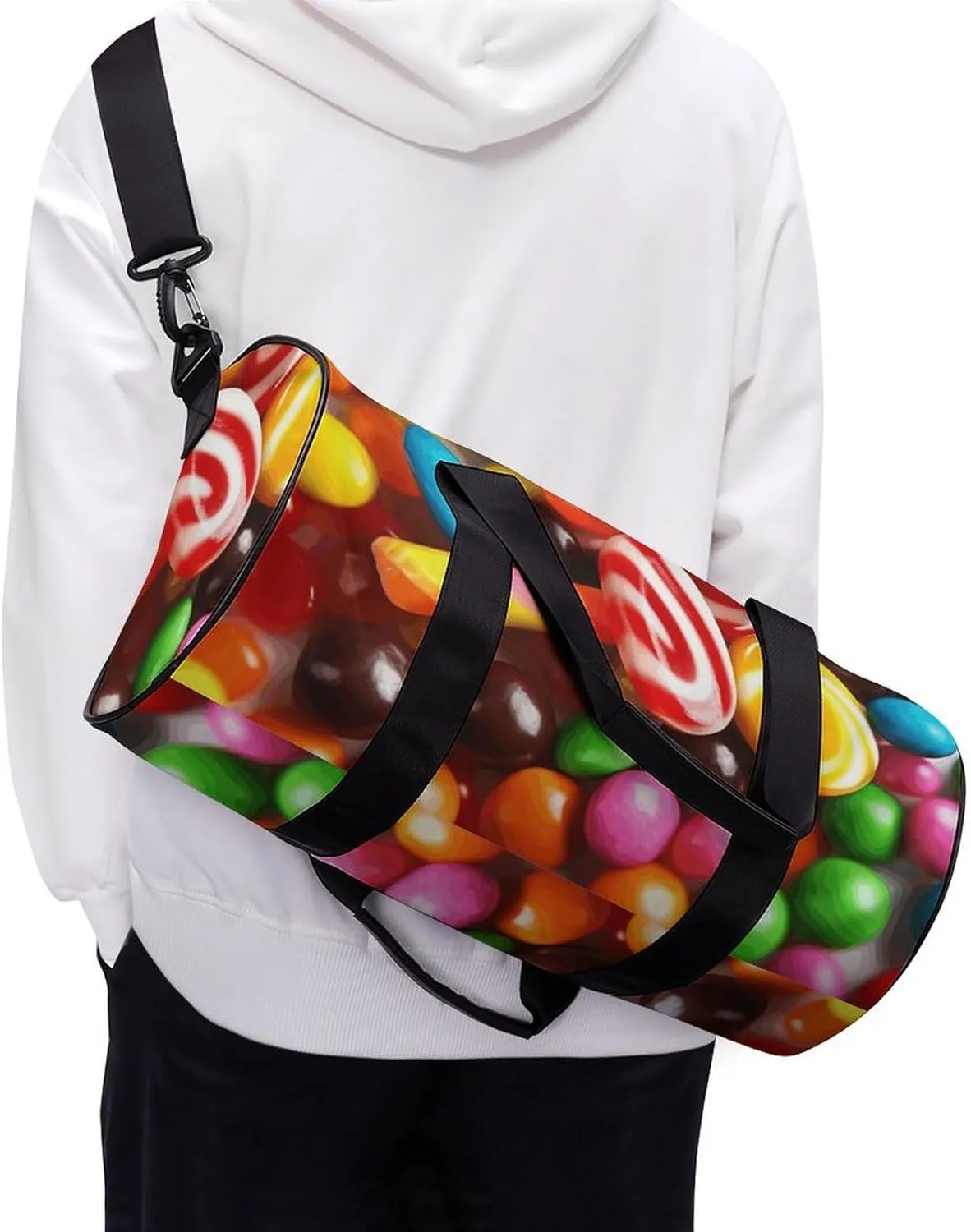 Gym Bag Colorful Candy Duffel Bag for Men Women Overnight Bag with Shoe Compartment Workout Bags