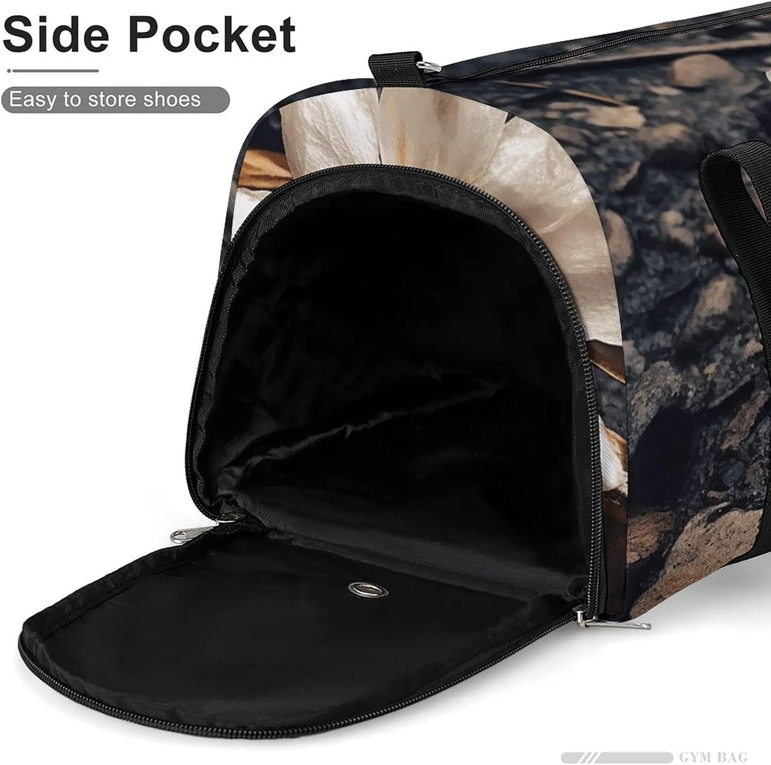 Gym Bag Flowers Falling on The Ground Duffel Bag for Men Women Overnight Bag with Shoe Compartment Workout Bags