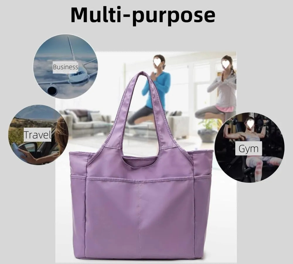 Gym Bag for Women Stylish Shoulder Bag Trendy Handbag with Zipper Closure for Work Travel Sport