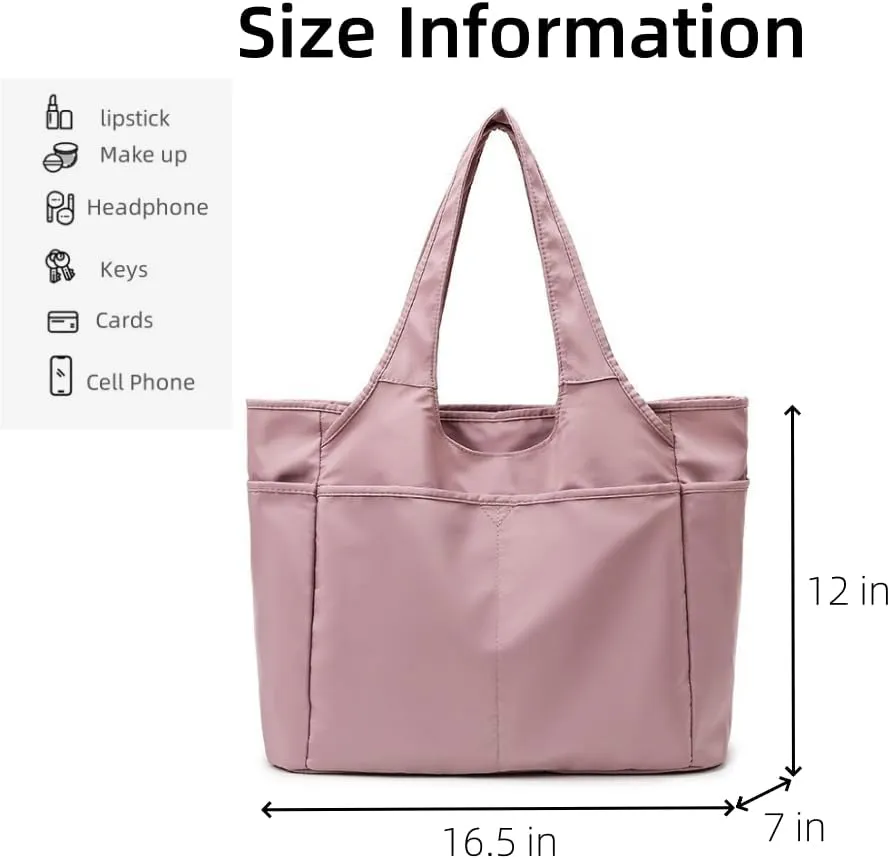 Gym Bag for Women Stylish Shoulder Bag Trendy Handbag with Zipper Closure for Work Travel Sport