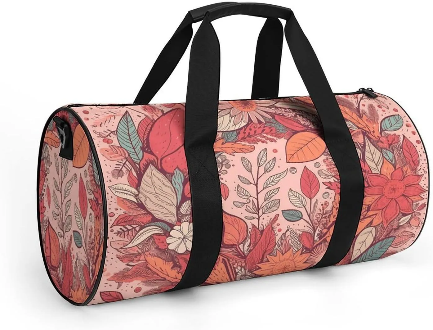 Gym Bag Garland And Leaves Duffel Bag for Men Women Overnight Bag with Shoe Compartment Workout Bags