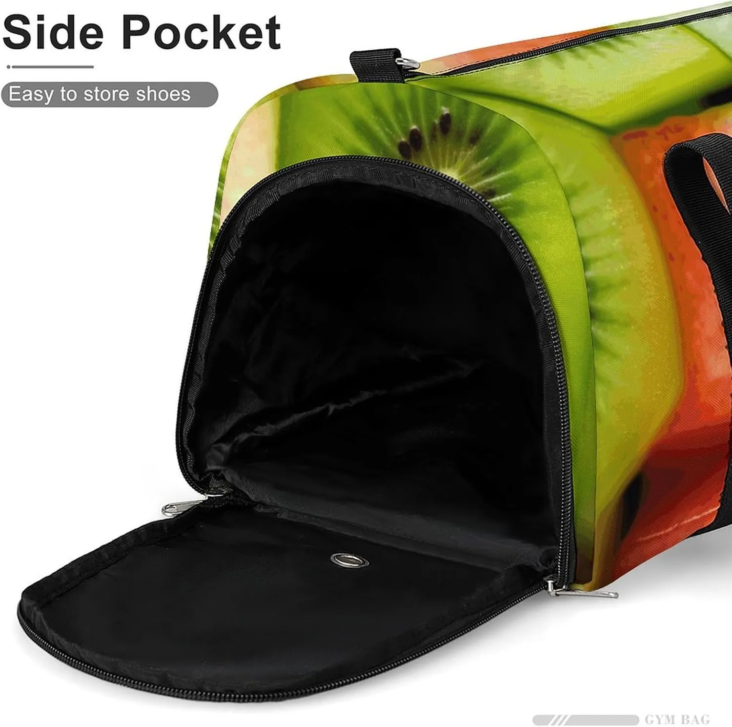Gym Bag Kiwi Watermelon Duffel Bag for Men Women Overnight Bag with Shoe Compartment Workout Bags