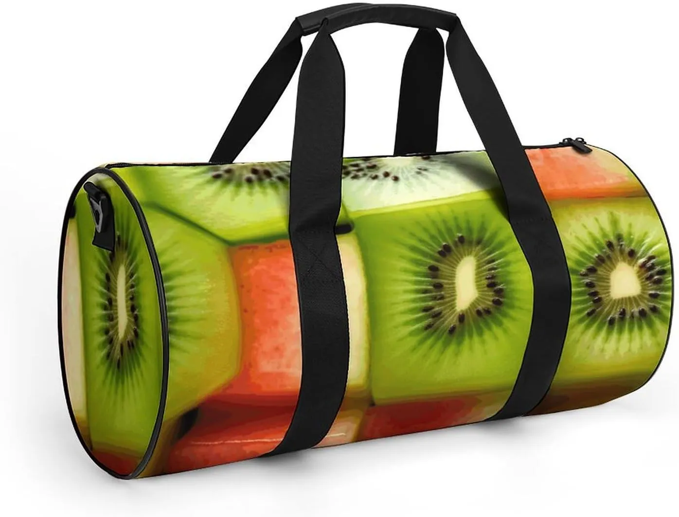 Gym Bag Kiwi Watermelon Duffel Bag for Men Women Overnight Bag with Shoe Compartment Workout Bags