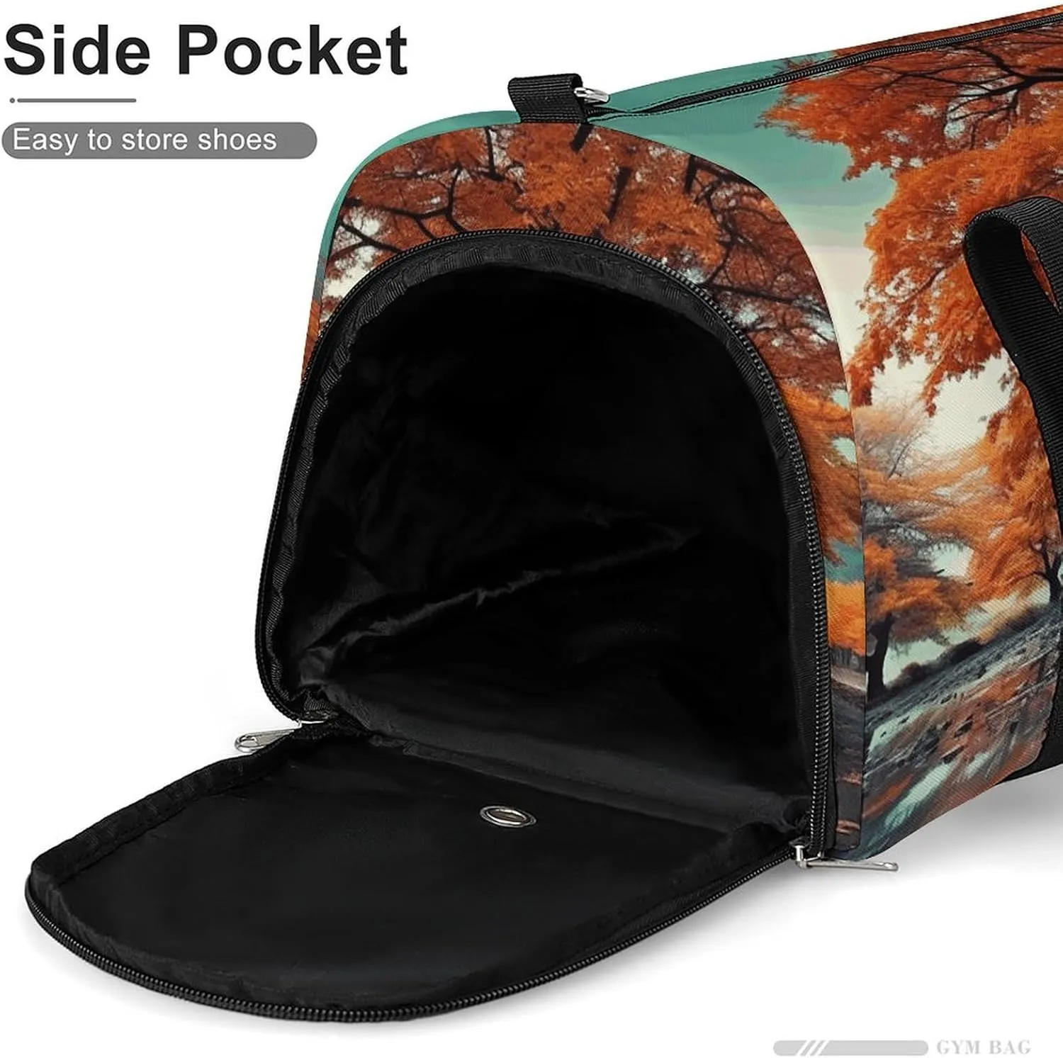 Gym Bag Maple Tree in Autumn Duffel Bag for Men Women Overnight Bag with Shoe Compartment Workout Bags