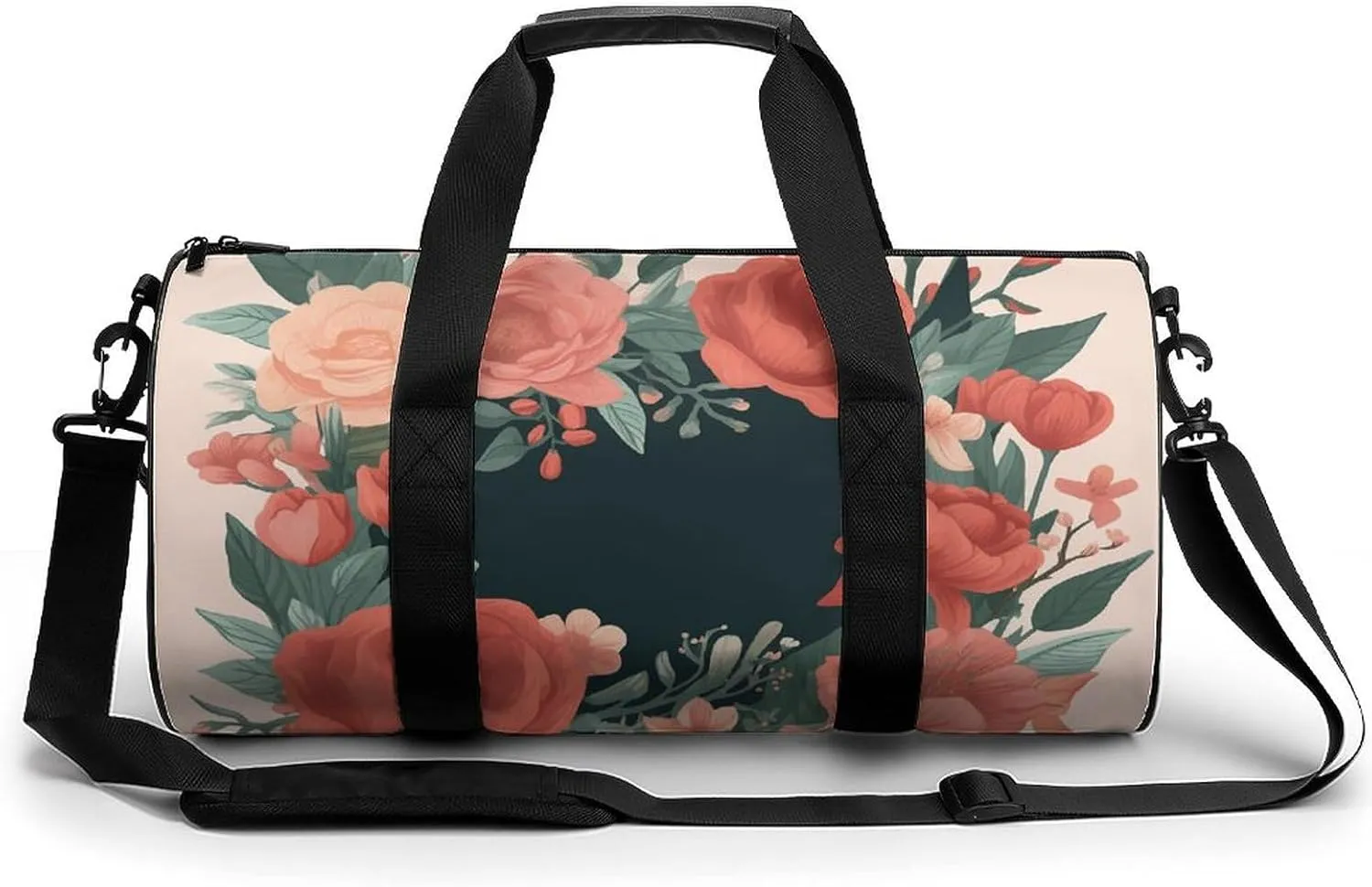 Gym Bag Mother's Day Bouquet Duffel Bag for Men Women Overnight Bag with Shoe Compartment Workout Bags