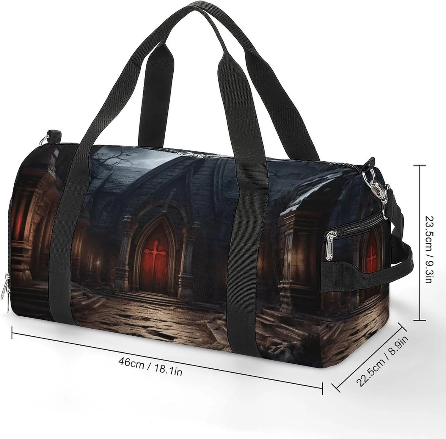 Gym Bag Old Crypt Duffel Bag for Men Women Overnight Bag with Shoe Compartment Workout Bags