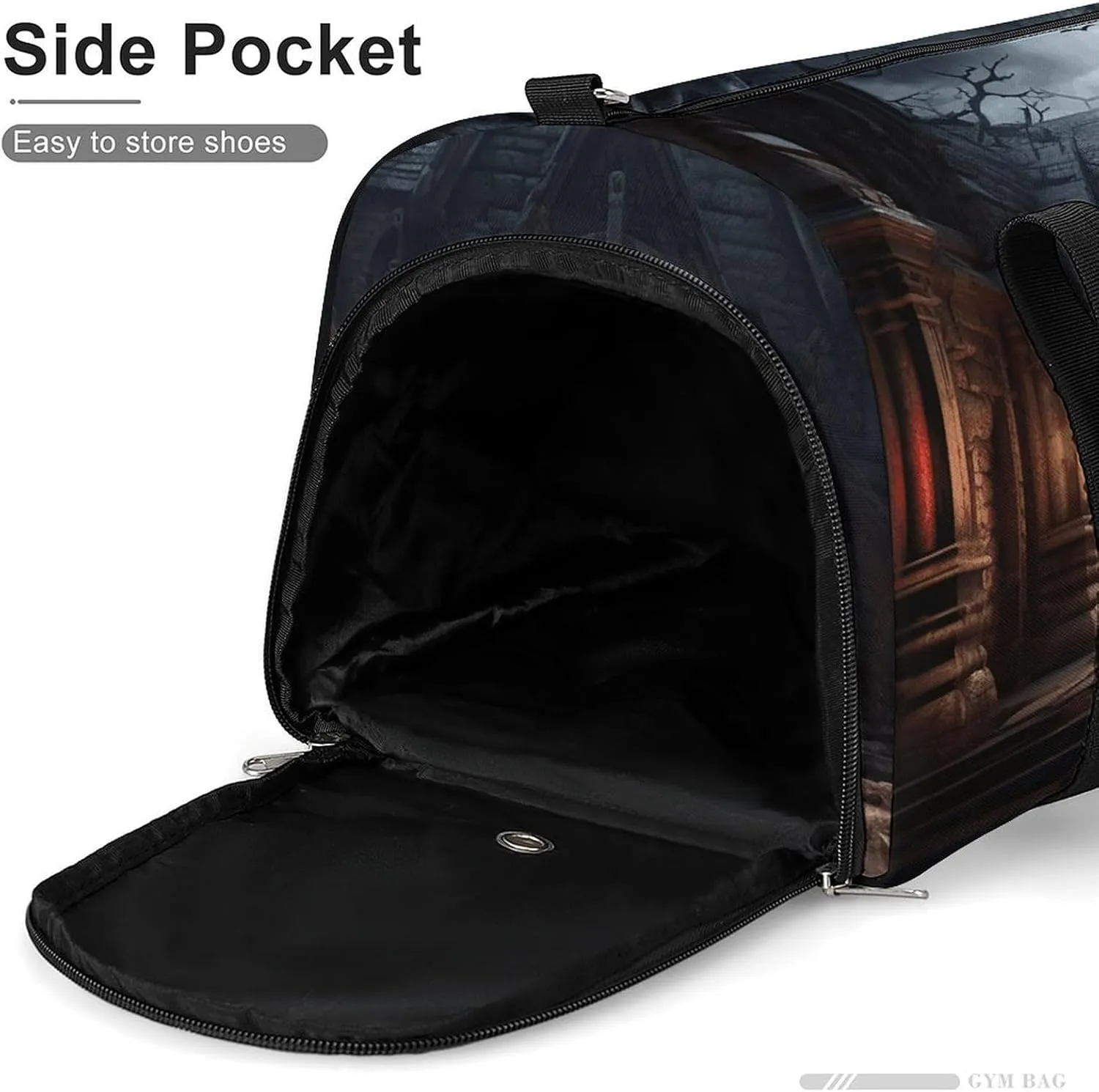 Gym Bag Old Crypt Duffel Bag for Men Women Overnight Bag with Shoe Compartment Workout Bags