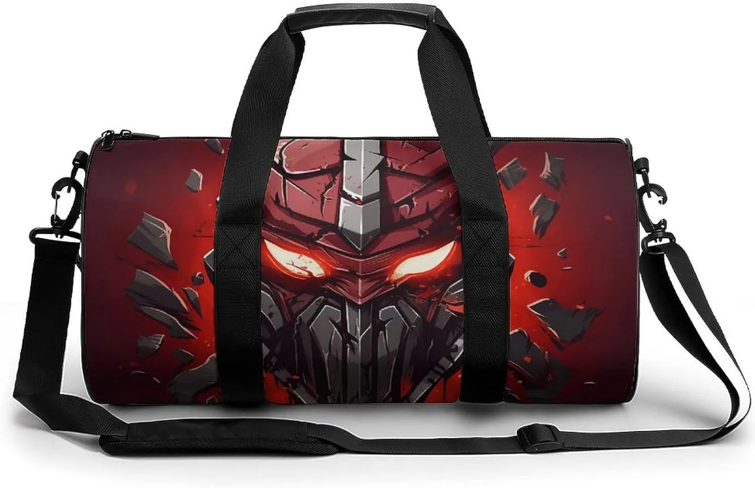 Gym Bag Red Helmet Duffel Bag for Men Women Overnight Bag with Shoe Compartment Workout Bags