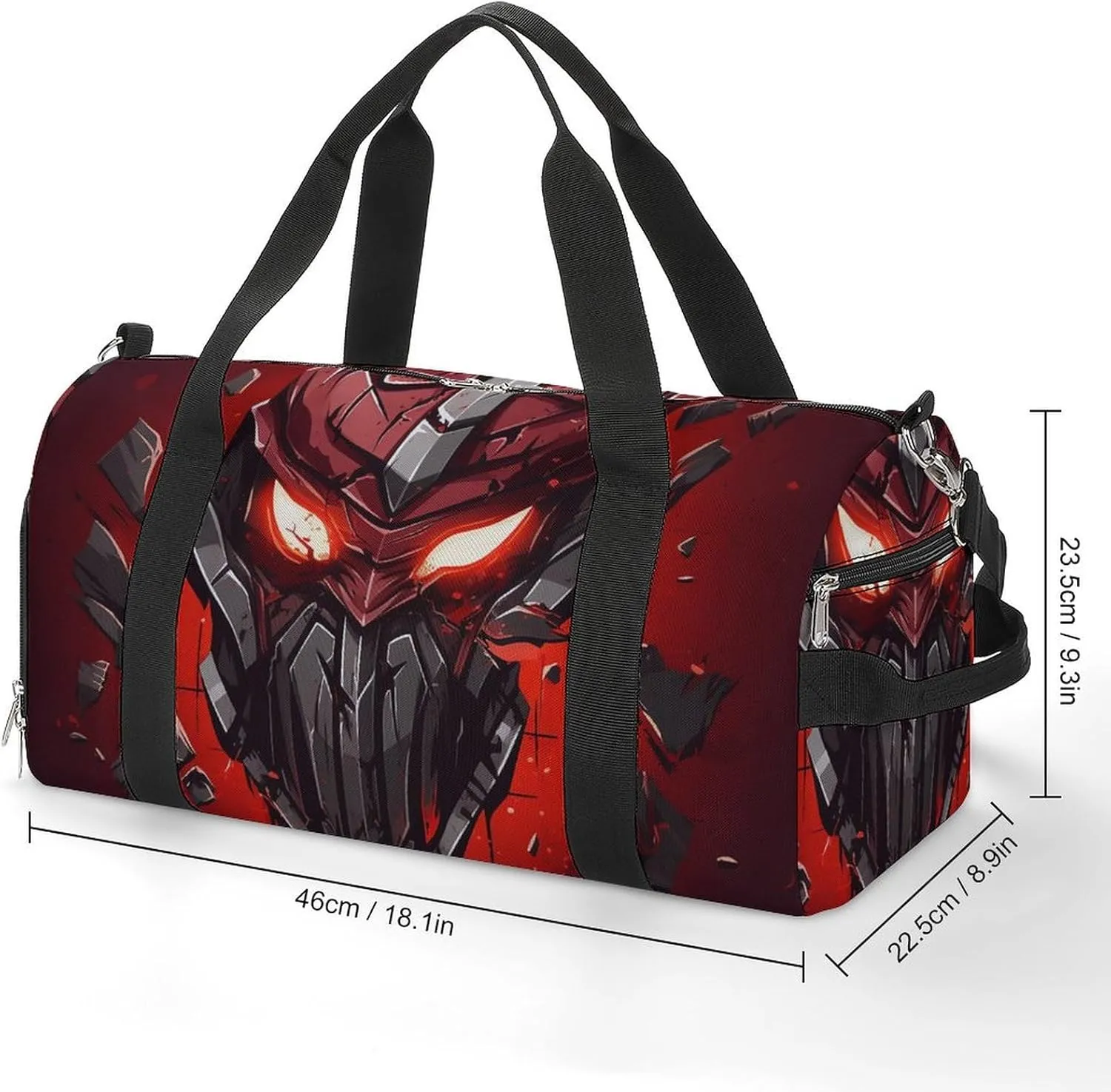 Gym Bag Red Helmet Duffel Bag for Men Women Overnight Bag with Shoe Compartment Workout Bags