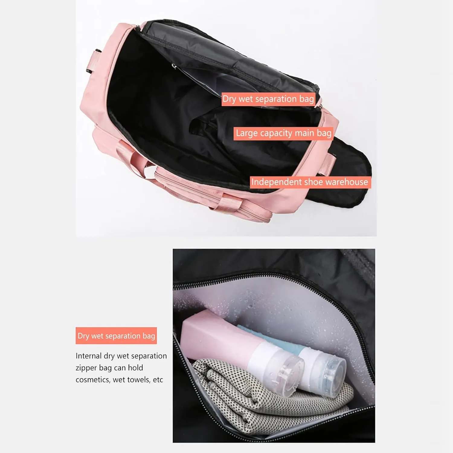 Gym Bag with Shoes Compartment,28L Duffel Bag Men,Lightweight Gym Duffle Bag for Travel Sports Yoga Workout