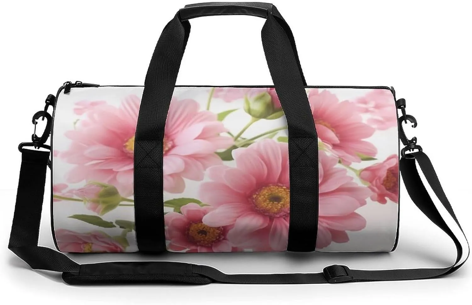 Gym Bags for Men Women Flowers Duffle Bag Travel Overnight Bag with Shoe Compartment Tote Bags