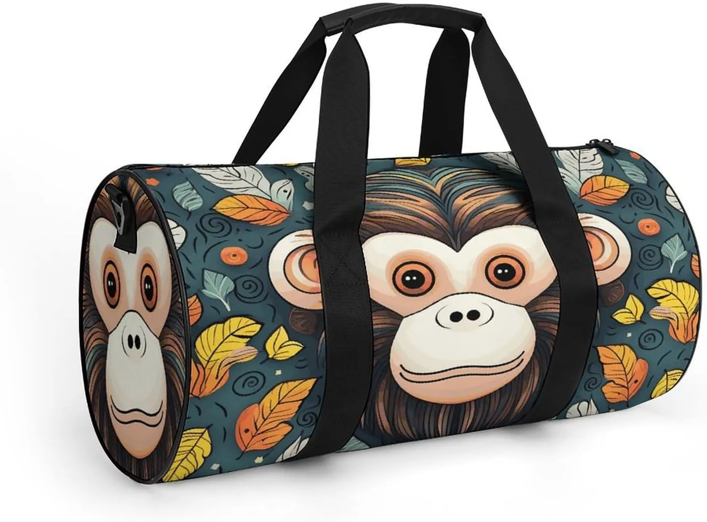 Gym Bags for Men Women Monkey Pattern Duffle Bag Travel Overnight Bag with Shoe Compartment Tote Bags