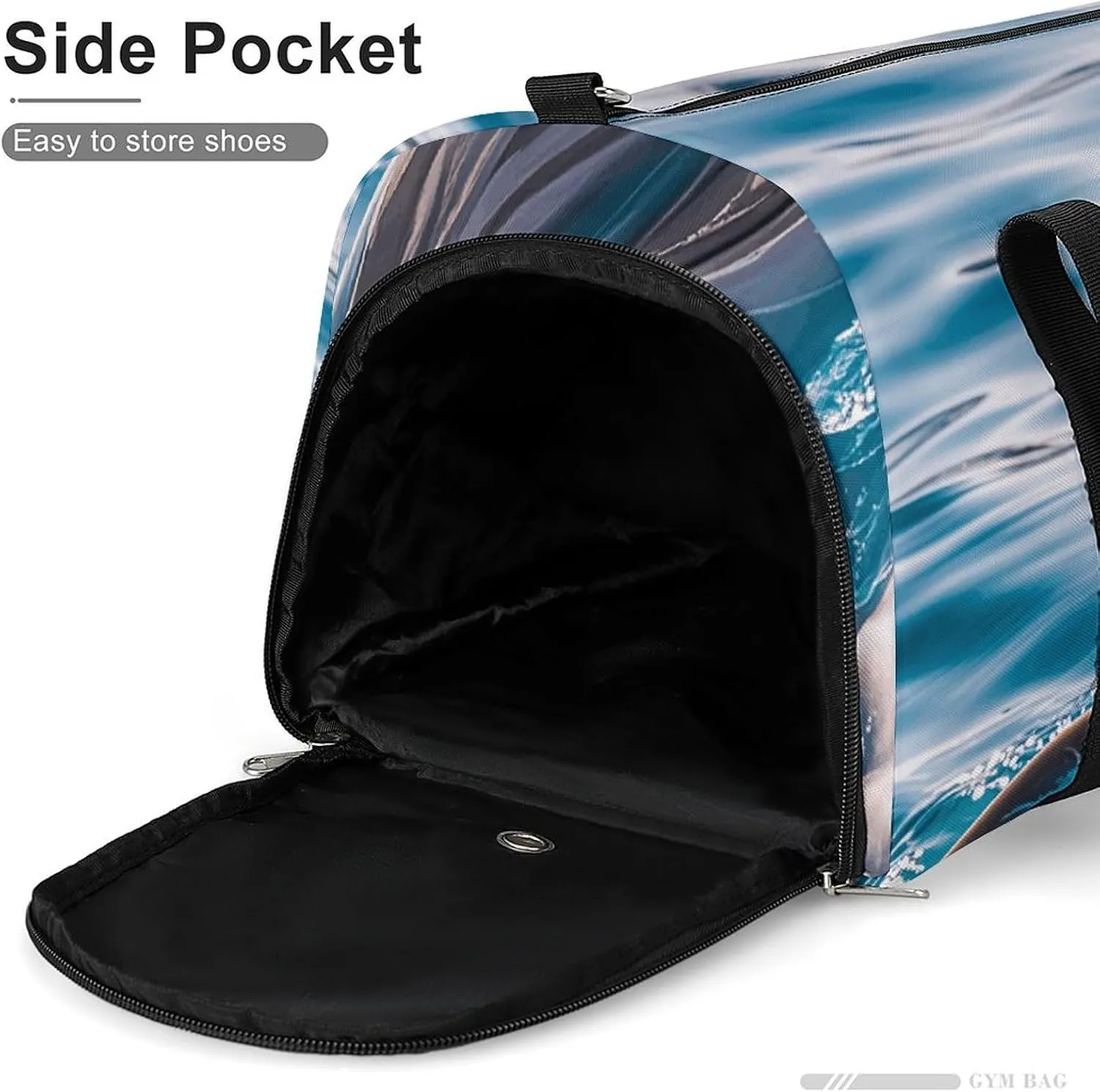 Gym Bags Small Cute Dolphin Duffel Bag Overnight Bag with Shoe Compartment Carryon Bag for Men Women