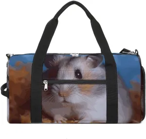 Gym Bags Small Hamster Duffel Bag Overnight Bag with Shoe Compartment Carryon Bag for Men Women