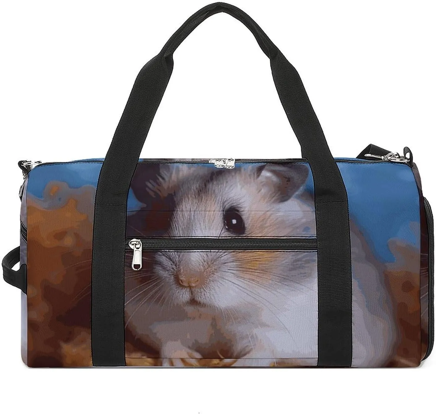 Gym Bags Small Hamster Duffel Bag Overnight Bag with Shoe Compartment Carryon Bag for Men Women