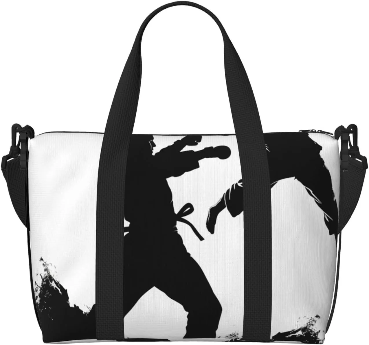 Gym Bags Small kickboxing Duffel Bag Overnight Bag with Shoe Compartment Carryon Bag for Men Women
