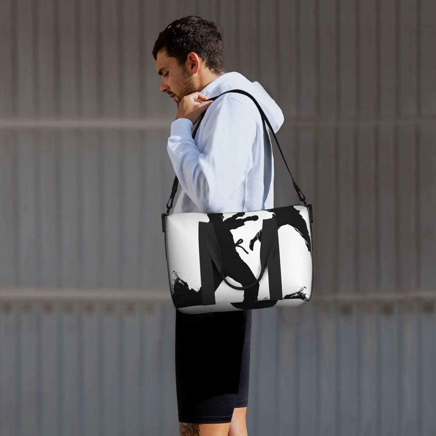 Gym Bags Small kickboxing Duffel Bag Overnight Bag with Shoe Compartment Carryon Bag for Men Women