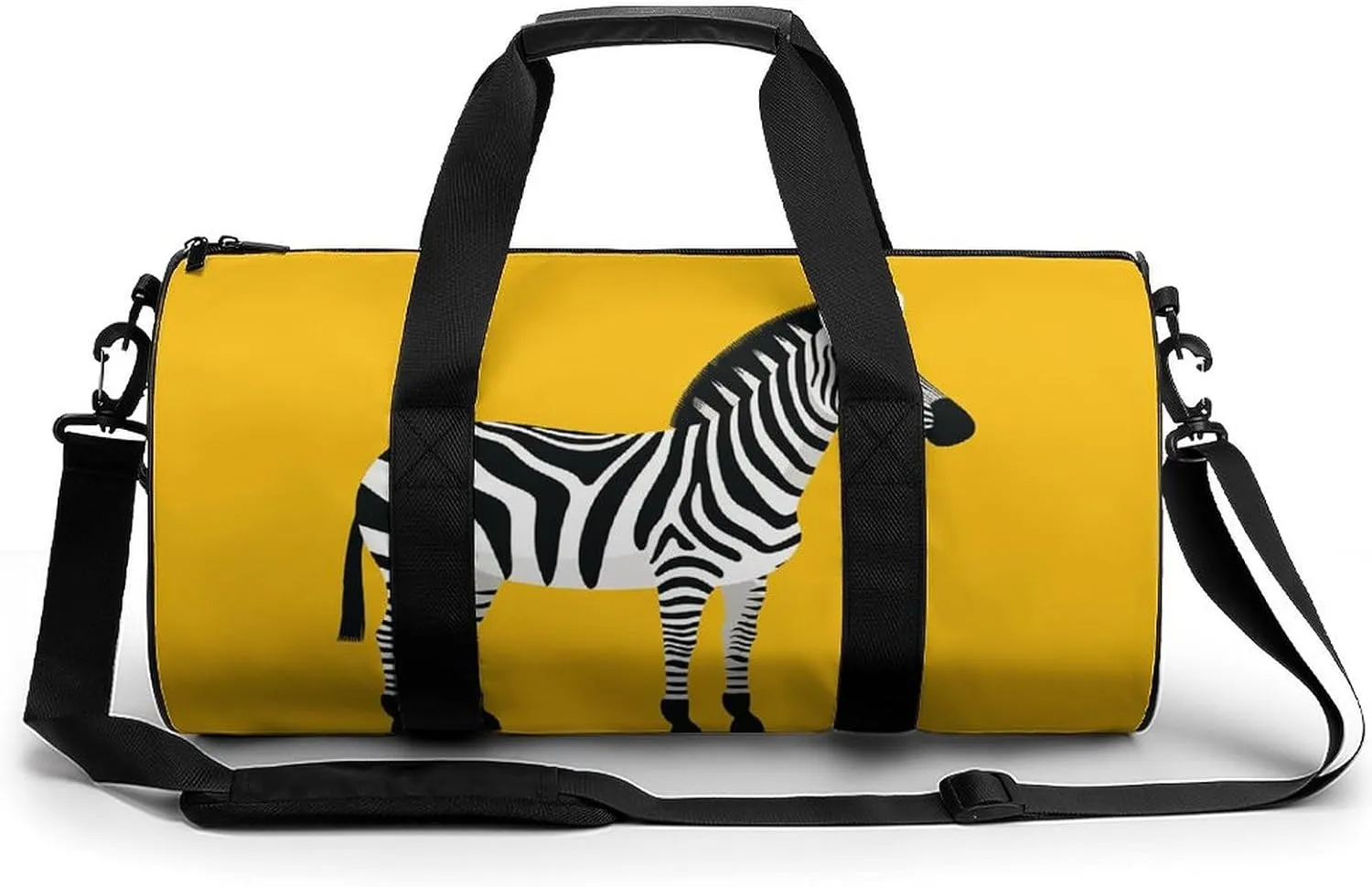 Gym Bags Small Simplified Zebra Duffel Bag Overnight Bag with Shoe Compartment Carryon Bag for Men Women