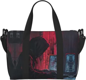 Hacker Attack Small Duffel Bag Foldable Travel Bag Weekender Bag Overnight Gym Hospital Bags For Women&Men