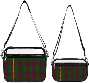 Hall Clan Family Tartan Transparent Cross Bag Two-piece Set, Fashionable Transparent Bag