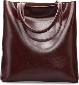 Handbags Genuine Leather Shoulder Bag for Women Stylish Designer Handbag Fashionable Ladies Hand Bags(Brown)
