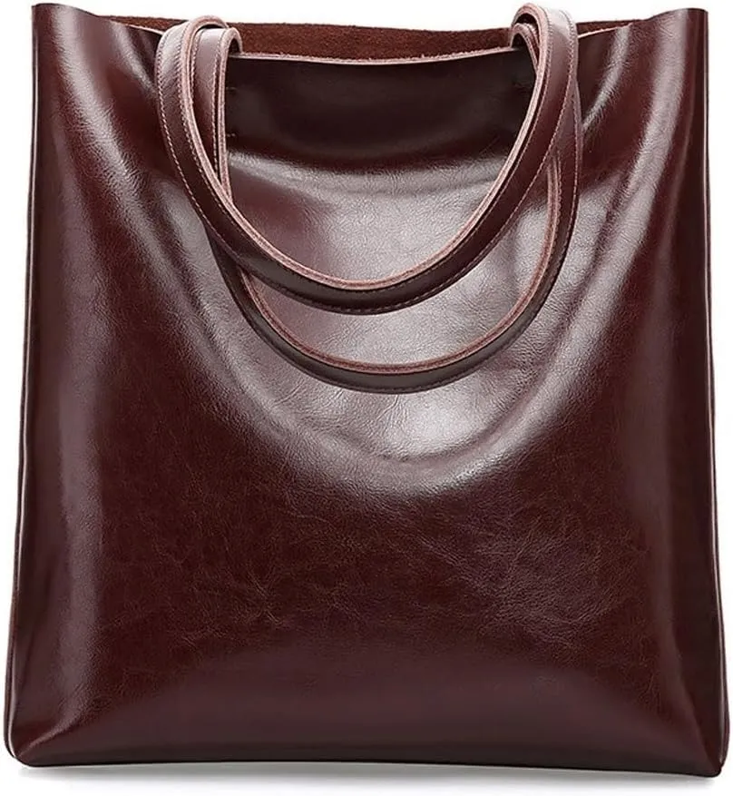 Handbags Genuine Leather Shoulder Bag for Women Stylish Designer Handbag Fashionable Ladies Hand Bags(Brown)