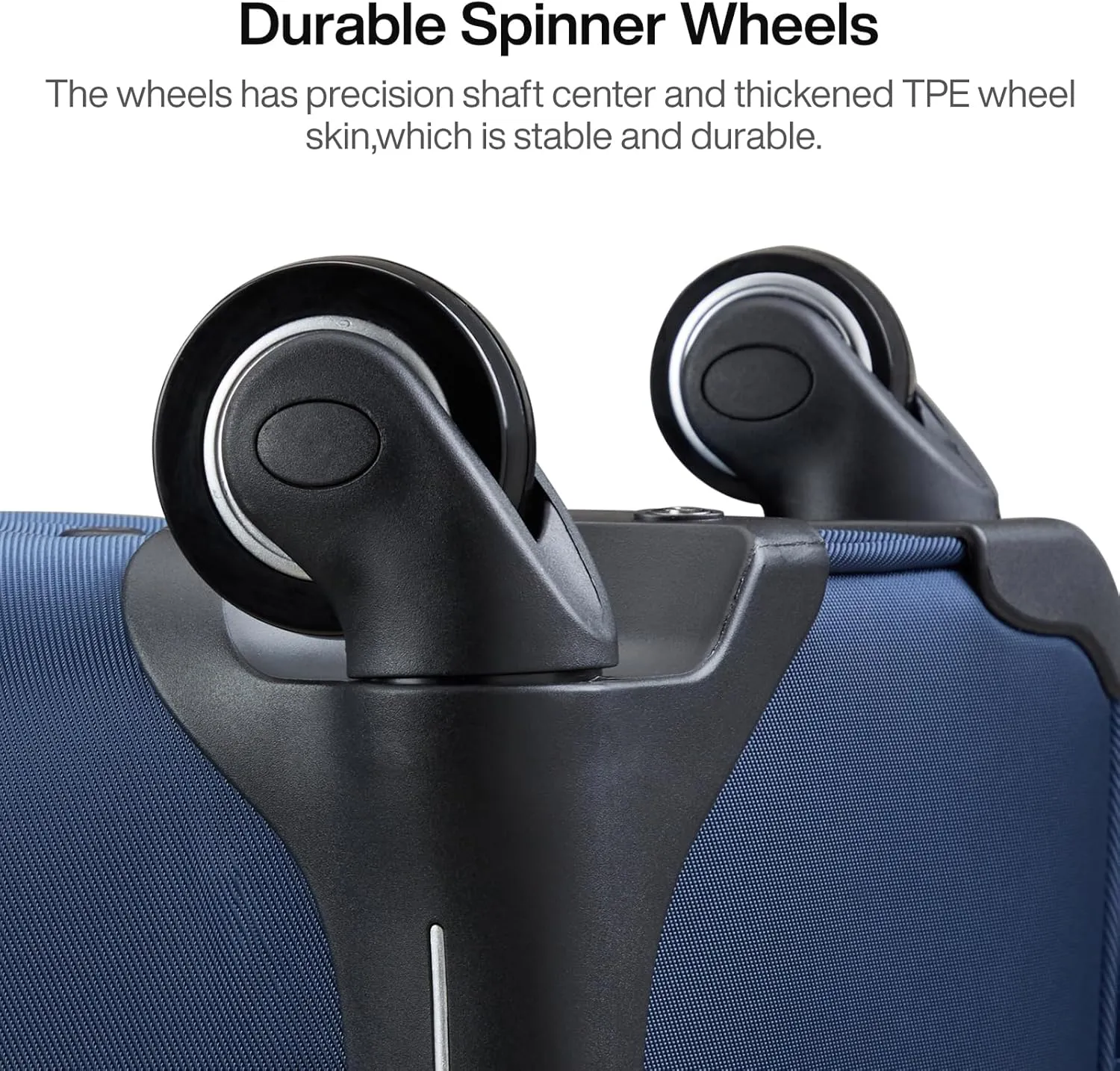 Hanke Softside Expandable Carry On Luggage with spinner wheels, Multi-function Tsa Approved Luggage,Blue,Carry-On 20-Inch