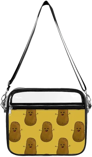 Happy Potato Fashionable Transparent Crossbody Bag