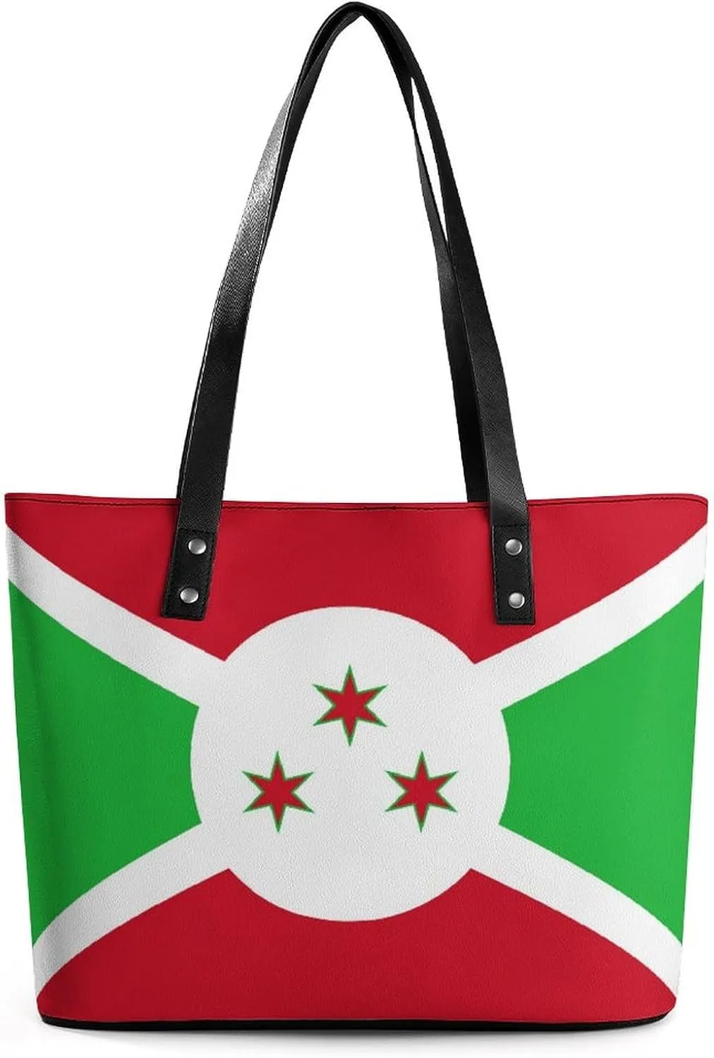 Herm Flag Large Capacity Women’s Tote Bag Stylish Leather Handbag for Travel