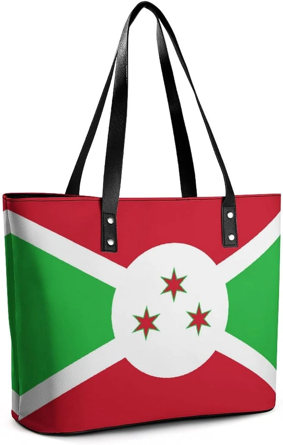 Herm Flag Large Capacity Women’s Tote Bag Stylish Leather Handbag for Travel