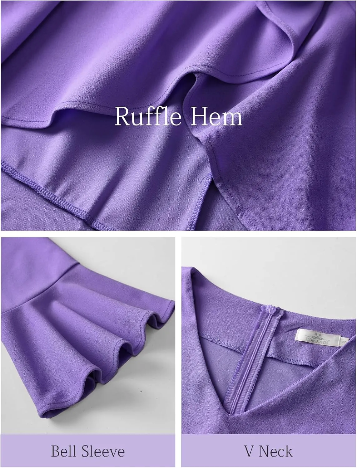 HomRain Wedding Guest Formal Dress for Women Elegant Cocktail Mother of The Bride Dress V-Neck for Prom Graduation