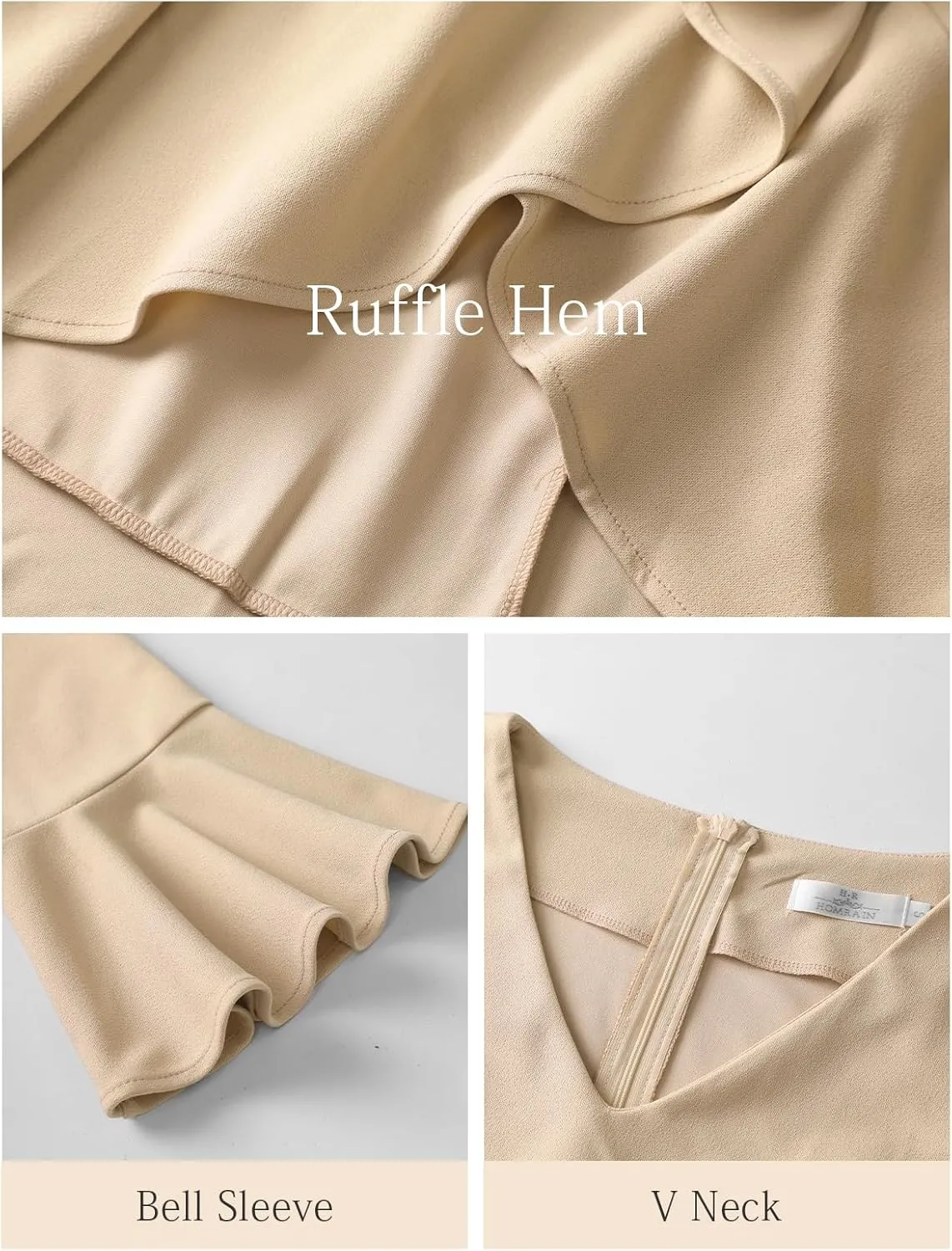HomRain Wedding Guest Formal Dress for Women Elegant Cocktail Mother of The Bride Dress V-Neck for Prom Graduation