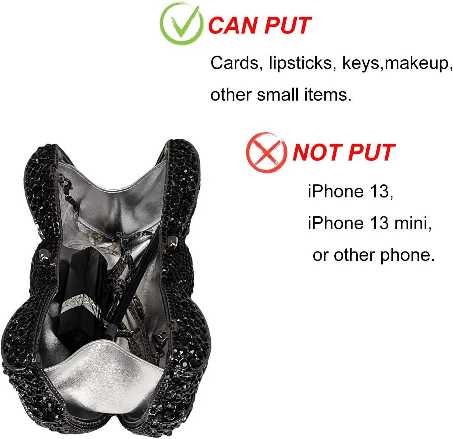 HUANG ZHUANG Bowknot Luxury Crystal Clutch Women Glitter Rhinestone Evening Bag for Party Wedding